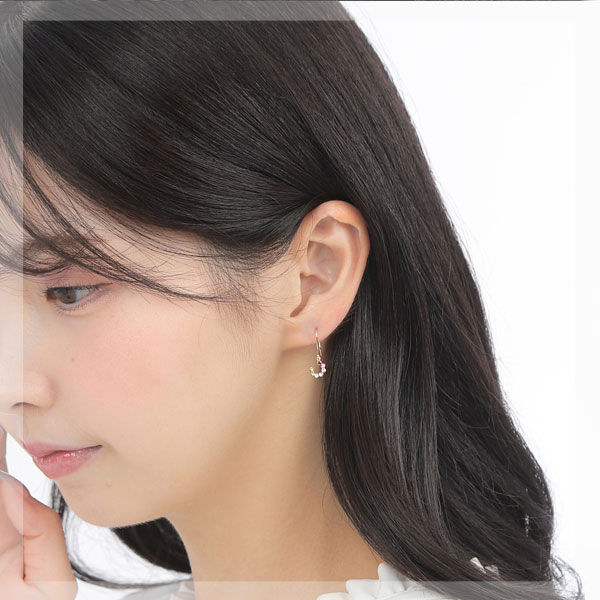 マルチカラー ホースシュー 馬蹄 フック ピアス K10YG ガーネット ロードライトガーネット ライトアメジスト タンザナイト ブルートパーズ ペリドット シトリン 10金 10k イエロー ゴールド 揺れるピアス