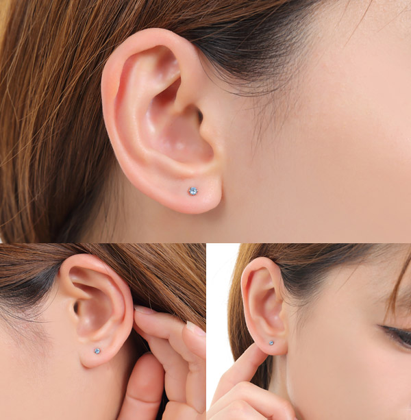 【カード鑑別書付】 Pt900 プラチナ サンタマリア アクアマリン ピアス