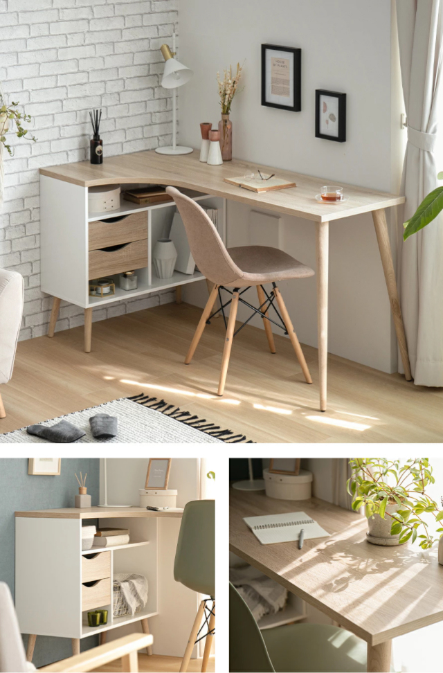 デスク 北欧 オーク ホワイト 机 デンマーク dショッピング |デンマークデザイン デスク パソコンデスク
