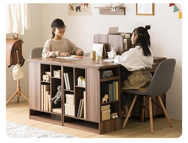 学習机 ツインデスク 送料無料 シンプル 学習デスク 数量限定 おしゃれ 幅240cm ナチュラル 北欧 リビング学習 子供用 子供向け