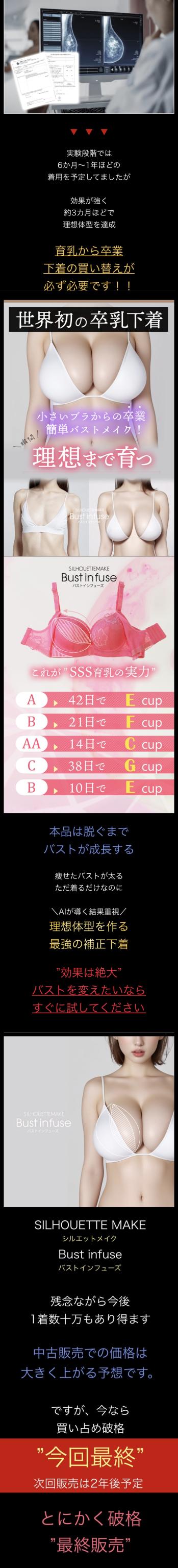 遂に解禁☆彡簡単バストメイクブラ【シルエットメイク バストイン