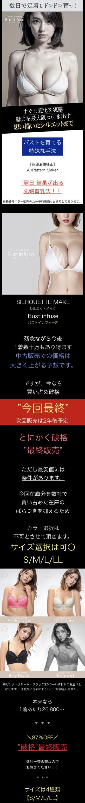 遂に解禁☆彡簡単バストメイクブラ【シルエットメイク バストイン