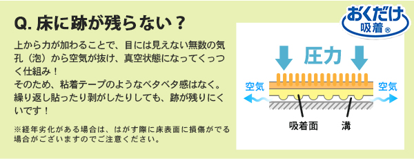 床にあとは残らない？