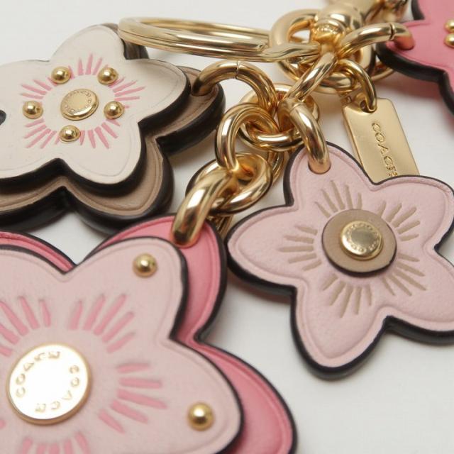 正規品 コーチ Coach キーホルダー レディース キーリング バッグチャーム 花 桜 ピンク レザー C1687implp ネコポス ブランド 人気 超目玉 Arnabmobility Com
