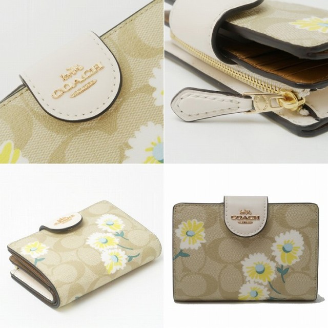 コーチ COACH 財布 レディース 二つ折り財布 花柄 シグネチャー