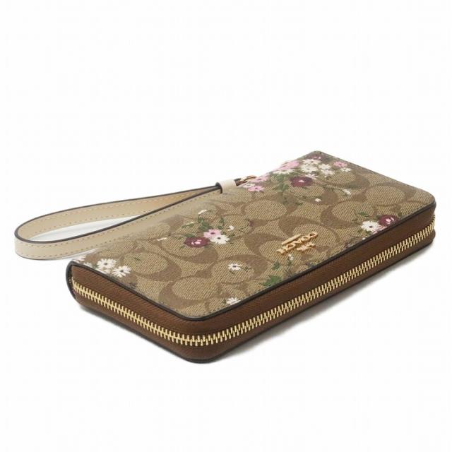 最安価格 財布 Coach コーチ レディース 人気 ブランド C4456ime7v レザー ピンク シグネチャー ラウンドファスナー ストラップ 花柄 長財布 長財布 Revuemusicaleoicrm Org