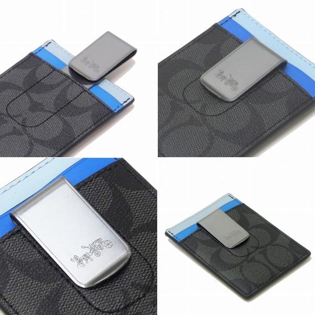 COACH マネークリップ 新品 チャコール ブラック 最新作 メンズ 新作