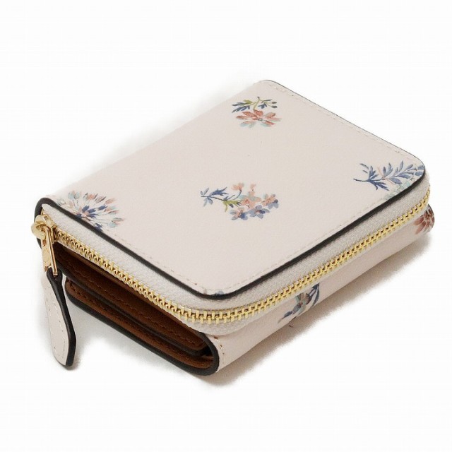 コーチ COACH 財布 レディース 三つ折り財布 レザー 花柄 ヒョウ