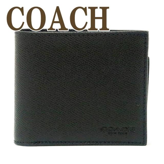 超激安 コーチ Coach 財布 メンズ 二つ折り財布 カードケース ブラック黒 blk ブランド 人気 新品本物 Farmerscentre Com Ng