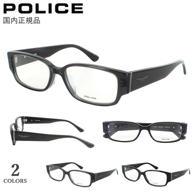 ポリス POLICE メガネ フレーム 眼鏡フレームのみ メンズ 男性 ブランド セルフレーム スクエア VPLP36J 04AL クリアグレー 0700 ブラック 黒縁  ワイドテンプル 幅広テンプル 度付き対応 おしゃれ かっこいい police-vplp36j-fm.jpg