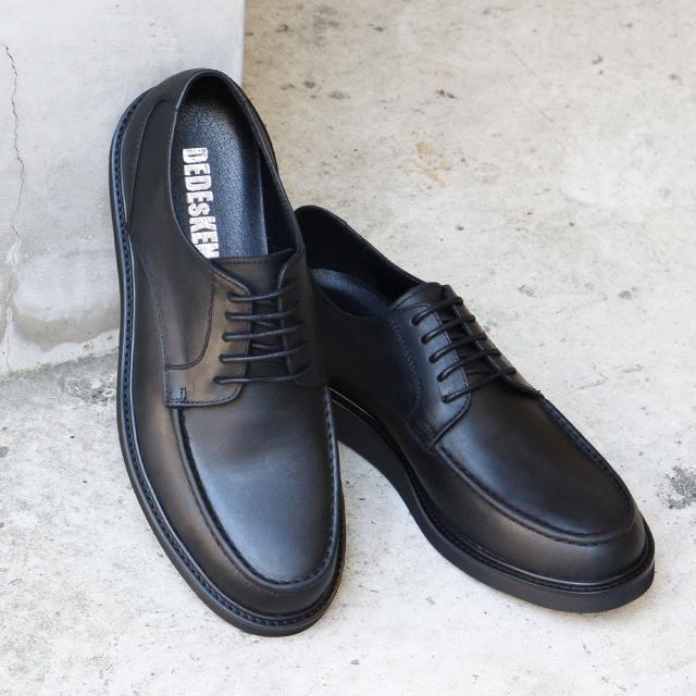 ビジネスシューズ ビジネス シューズ カジュアル シューズ メンズ 本革 牛革 カウレザー 靴 革靴 紳士靴 Uチップ メンズ 25.0cm〜27.5cm 黒 ブラック DEDEsKEN デデスケン No.10605