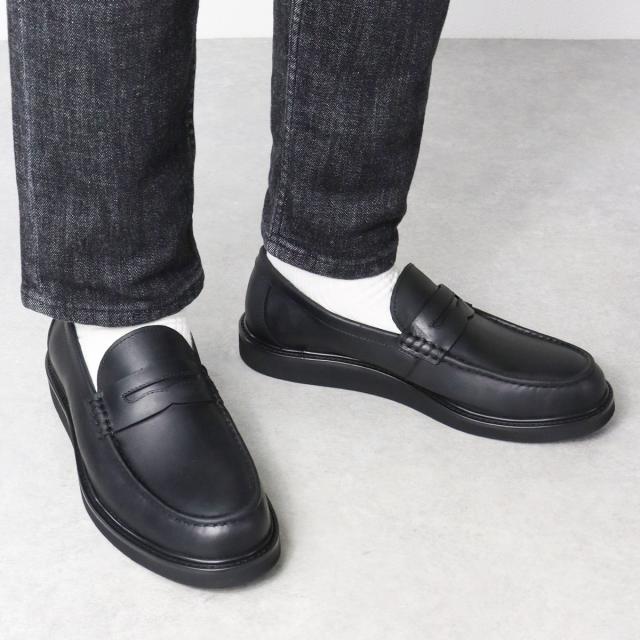 革靴 本革 牛革 カウレザー ローファー メンズ No.10607 25.0cm〜27.5cm 黒 ブラック DEDEsKEN デデスケン