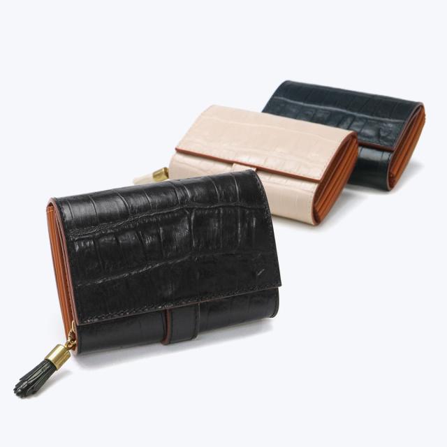 【商品レビューで＋5％】【正規品1年保証】フェリージ 二つ折り財布 Felisi SA 二つ折り コロコロ 本革 クロコ イタリア製 3500/9/LD