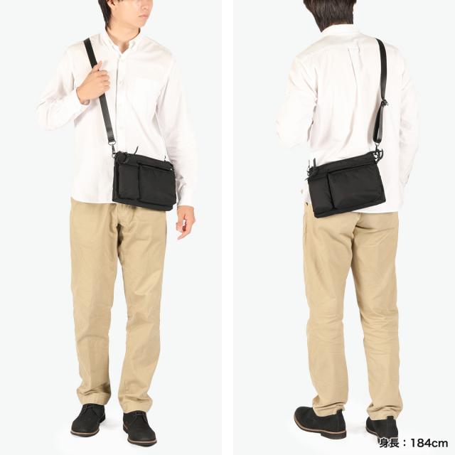 【商品レビューで＋5％】アントラック ショルダーバッグ メンズ レディース UNTRACK 斜めがけ 小さめ 大人 サコッシュ ブランド 横長 A5 撥水 2.2L 黒 60212