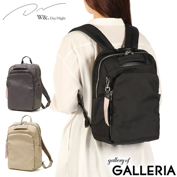 【5％OFFクーポン】【商品レビューで＋5％】ダブルアンドデイナイト リュック レディース 小さめ おしゃれ 通学 W&.Day/Night バッグ 通勤  A4 PC 13.3inch 13L Polku スクエアリュック 15236 wsb