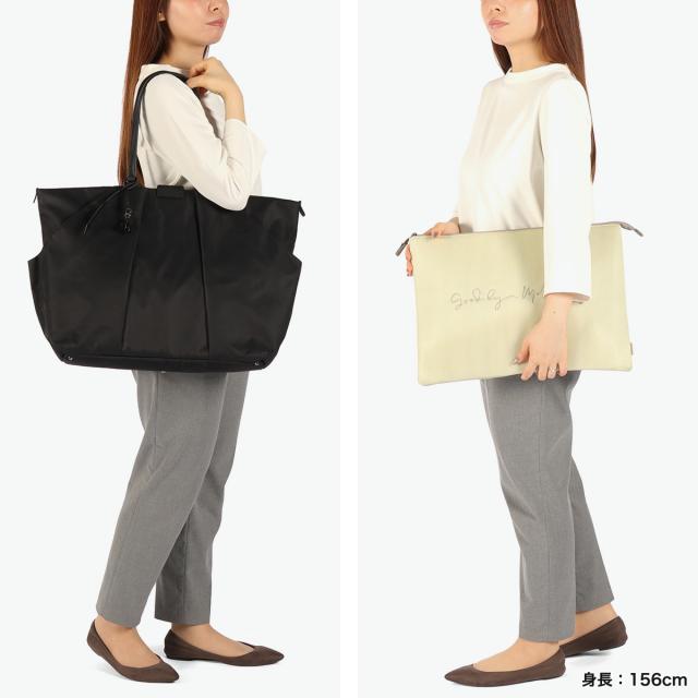 【5％OFFクーポン】【商品レビューで＋5％】ダブルアンドデイナイト トートバッグ レディース 大きめ W&.Day/Night バッグ 軽量 ポーチ付き きれいめ 大人 上品 B4 PC 15.6inch 26L Sukku 15185 wsb