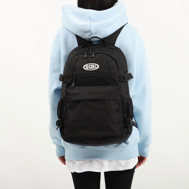 【商品レビューで＋5％】エックスガール リュックサック バッグ 通学 通勤 X-girl 19.5L OVAL LOGO BACKPACK 105231053007 105222053001