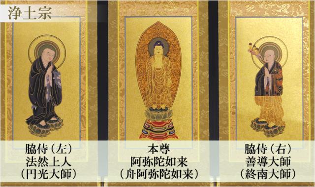 仏壇用掛け軸もくらん金紙本