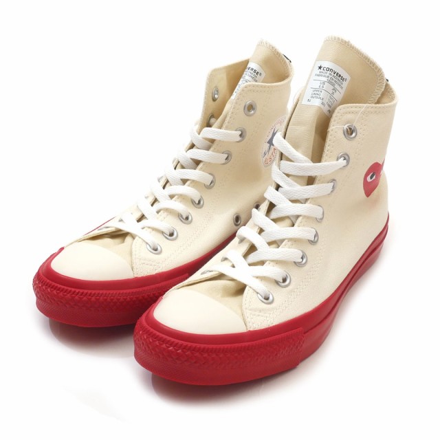 新品 プレイ コムデギャルソン PLAY COMME des GARCONS x コンバース CONVERSE ALL STAR HI PCDG  オールスター スニーカー WHITE ホワイト 白 フットウェアの通販はau PAY マーケット - essense | au PAY  マーケット－通販サイト