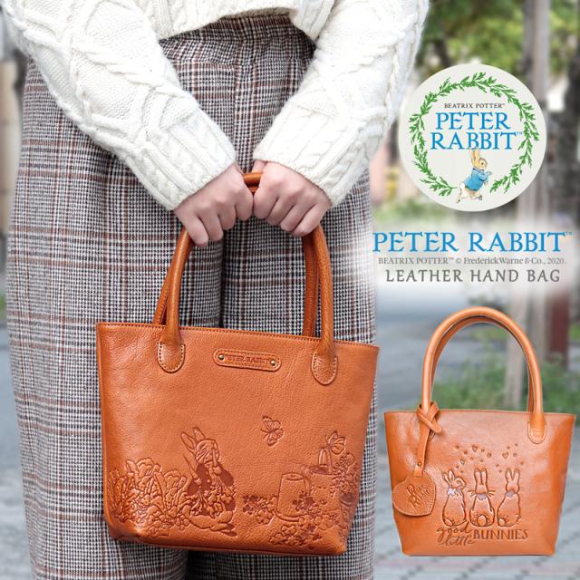 再再販 ハンドバッグ レディース バッグ カバン 鞄 本革 牛革 型押し 絵本 うさぎ 有名 Peterrabbit ピーターラビット No No 数量限定 Olsonesq Com