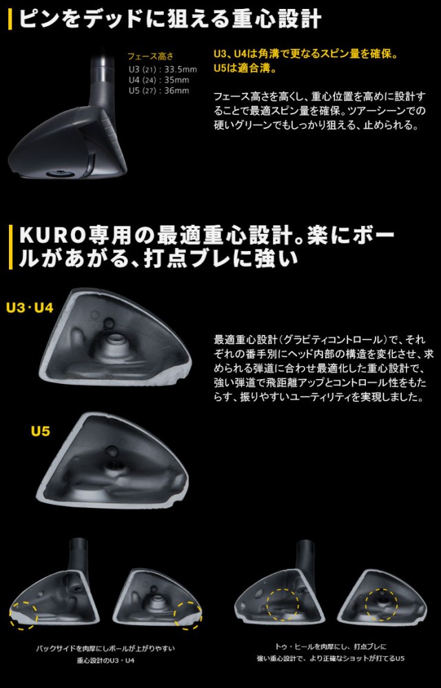 特注カスタムクラブ オノフ 2024 KURO ユーティリティ ウィングス