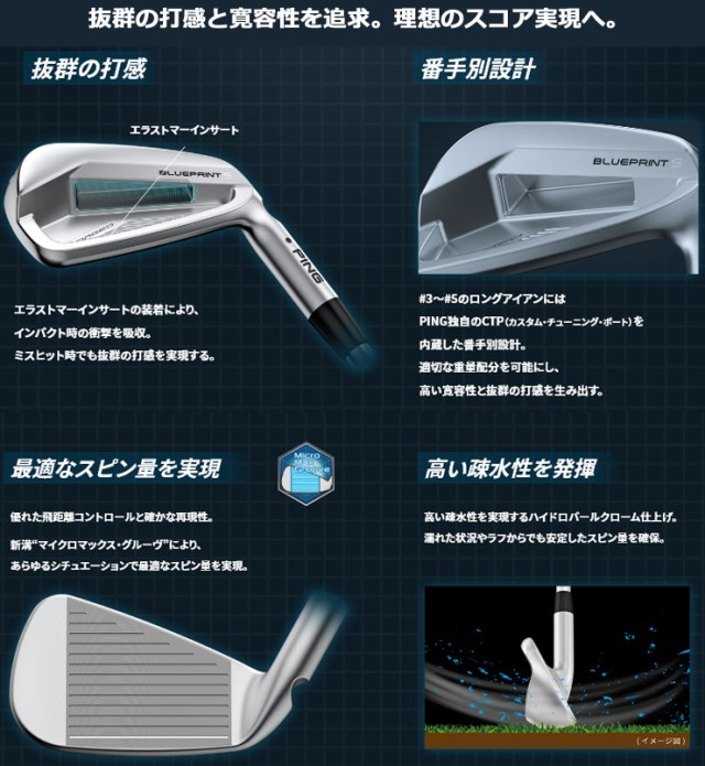 特注カスタムクラブ ピン BLUEPRINT S アイアン N.S.PRO MODUS3