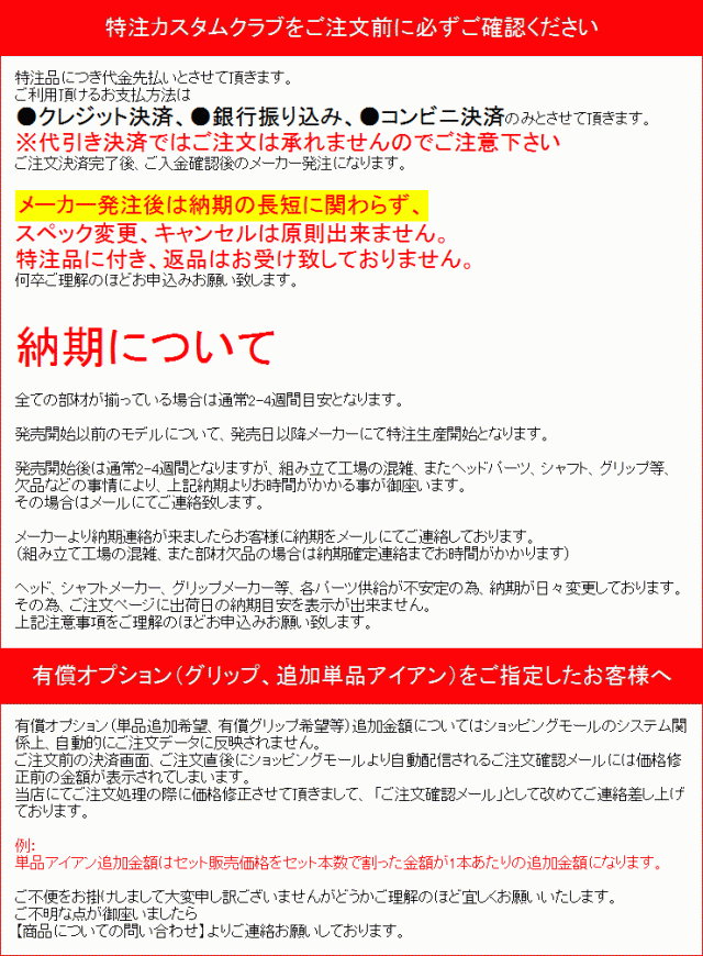 特注カスタムクラブ ヤマハ 2024年 RMX VD/X アイアン RIFLE PROJECT X