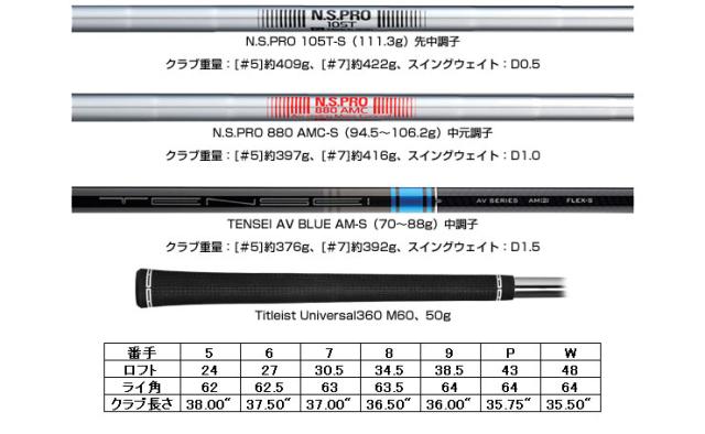 タイトリストT200#5〜PプロジェクトX メーカーカスタム品 T-Series (特注カスタムクラブ) タイトリスト Tシリーズ T200