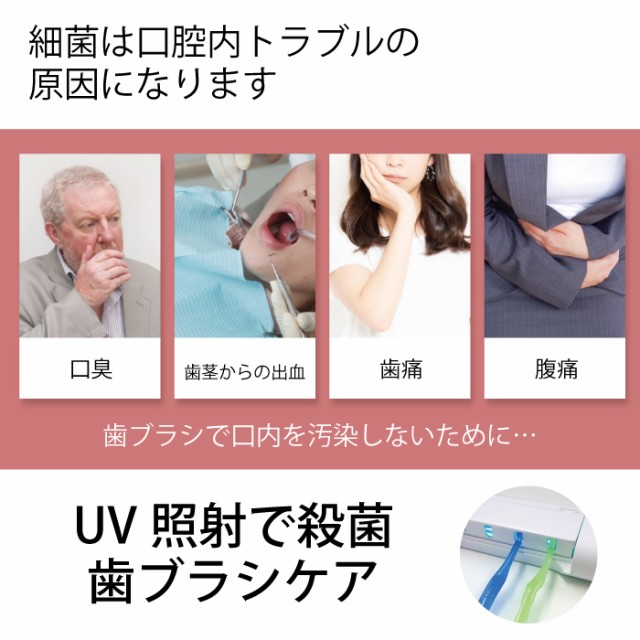 歯ブラシ 除菌器 殺菌 除菌 滅菌装置 乾燥 UV消毒 壁掛け式 紫外線