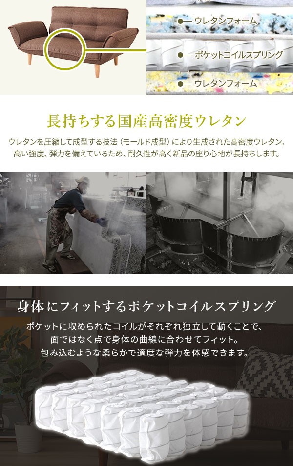 ナチュラル リクライニングソファー/カウチソファー 日本製 幅88cmの通販はau PAY マーケット - フジックス|商品ロットナンバー:50 〔1人掛け オットマン付き コールテン生地 グレー〕 脚部:ナチュラル ☈ならではで