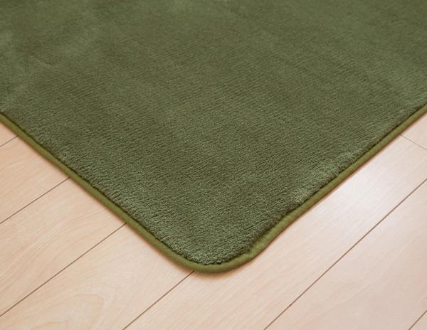 になります ラグ ベージュ 約200×300cm(ホットカーペット対応)の通販はau PAY マーケット - フジックス|商品ロットナンバー:249525666 カーペット 4畳 無地 フランネル 『フラン』 モスグリー