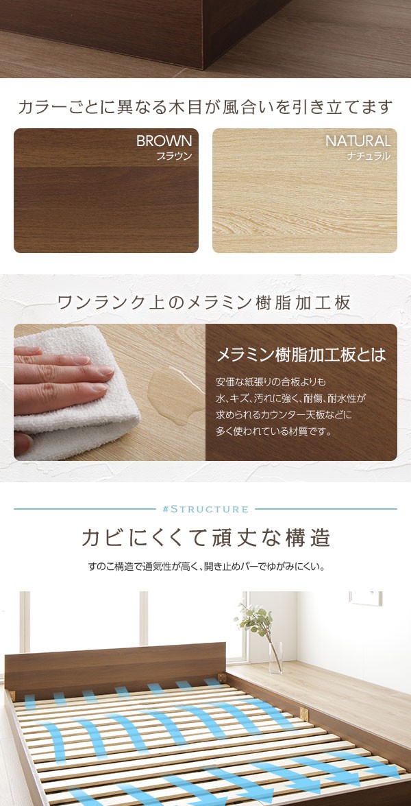 人気最新作✬ ベッド シンプル モダン ナチュラル シングル ポケットコイルマットレス付きの通販はau PAY マーケット - フジックス|商品ロットナンバ 低床 ロータイプ すのこ 木製 一枚板 フラット ヘッド 新作SALE