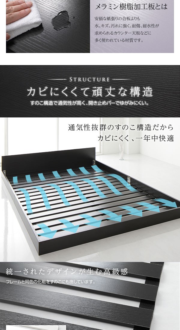 最新作安い ベッド シンプル モダン ホワイト シングル ベッドフレームのみの通販はau PAY マーケット - フジックス|商品ロットナンバー:379410501 低床 ロータイプ すのこ 木製 一枚板 フラット ヘッド 在庫人気