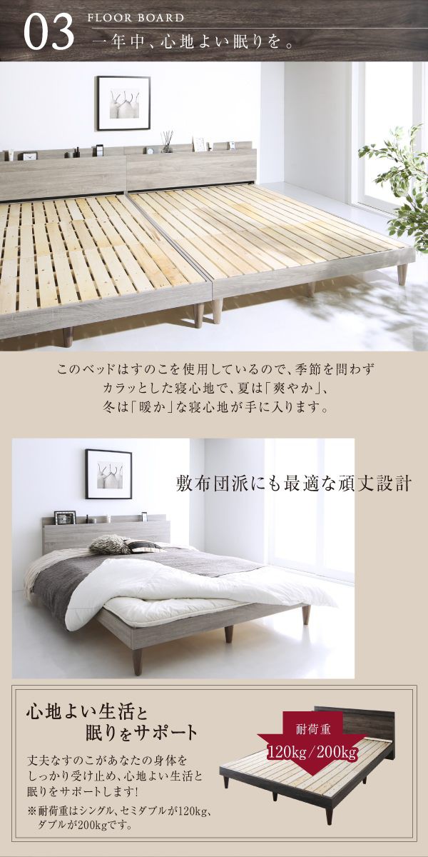 定番最安値 棚付 ダークグレーの通販はau PAY マーケット - フジックス|商品ロットナンバー:378496335 デザインすのこベッド 〔Grayster〕 〔マルチラススーパースプリングマットレス付き〕 ダブル 好評格安