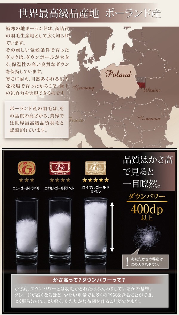 正規店お得 ロイヤルゴールドラベル羽毛布団8点セット PAY マーケット - フジックス|商品ロットナンバー:231328890 ベッドタイプ ダブル モカブラウンの通販はau 大得価新品
