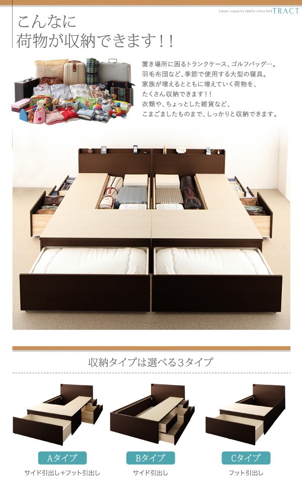 大得価好評 チェストベッド 〔TRACT〕 〔薄型プレミアムボンネルコイルマットレス付き〕 A+C ワイドK240(SD×2) NAの通販はau PAY マーケット - フジックス|商品ロットナンバー:299158821 爆買い大得価