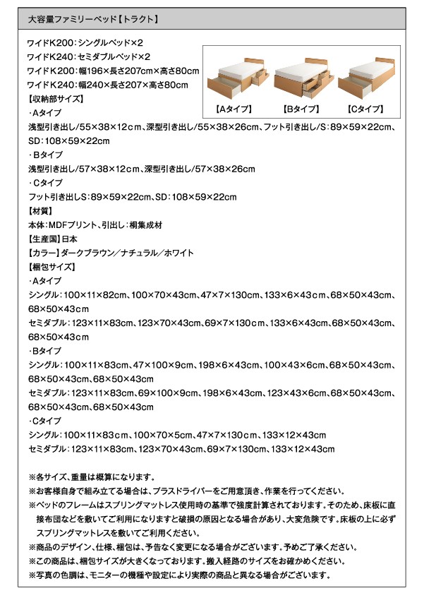 大得価好評 チェストベッド 〔TRACT〕 〔薄型プレミアムボンネルコイルマットレス付き〕 A+C ワイドK240(SD×2) NAの通販はau PAY マーケット - フジックス|商品ロットナンバー:299158821 爆買い大得価
