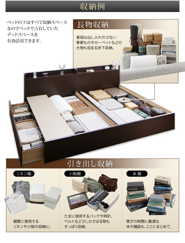 お得即納 連結収納ベッド ワイドK240(SD×2) ダークブラウンの通販はau PAY マーケット - フジックス|商品ロットナンバー:260858061 Ernesti すのこ 〔スタンダードポケットコイルマット付〕 A+B 代引不可
