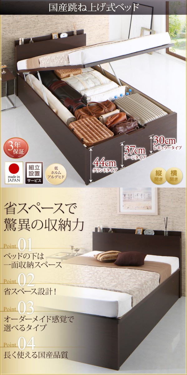 超歓迎国産 〔組立設置料込み〕跳上げベッド レナーチ ダークブラウン 〔薄型スタンダードボンネルコイルマット付〕 縦開き セミダブル レギュラーの通販はau PAY マーケット - フジックス|商品ロット 25%OFF