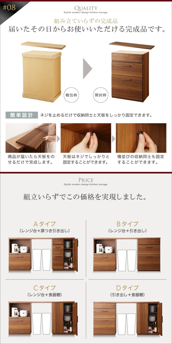 日本製即納 日本製 完成品 天然木調ワイドキッチンカウンターシリーズ 〔ウォルキット〕 引き出し+食器棚 180cm ウォルナットブラウンの通販はau PAY マーケット - フジックス|商品ロットナンバー:305563 大得価格安