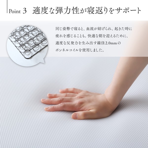大特価新作 国産 PAY マーケット - フジックス|商品ロットナンバー:325764284 高通気性ボンネルコイルマットレス セミシングル ホワイトの通販はau 正規品安い