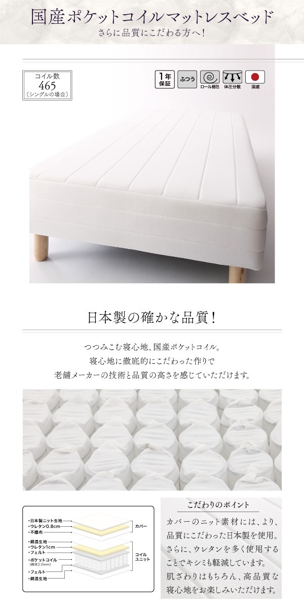高評価 モダンカバーリング脚付きマットレスベッド ボンネルコイルマットレスタイプ ダブル 脚15cm 〔カバー色〕サイレントブラックの通販はau PAY マーケット - フジックス|商品ロットナンバー:3 国産NEW