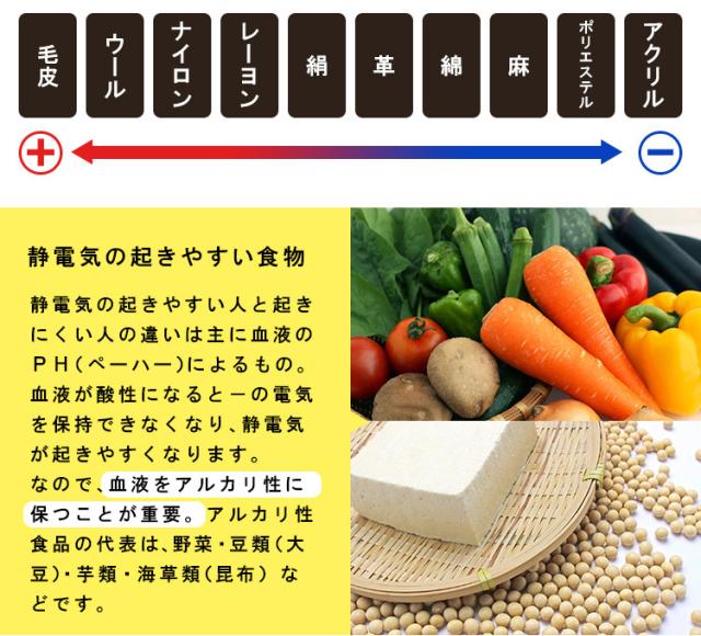 静電気の起きやすい食物