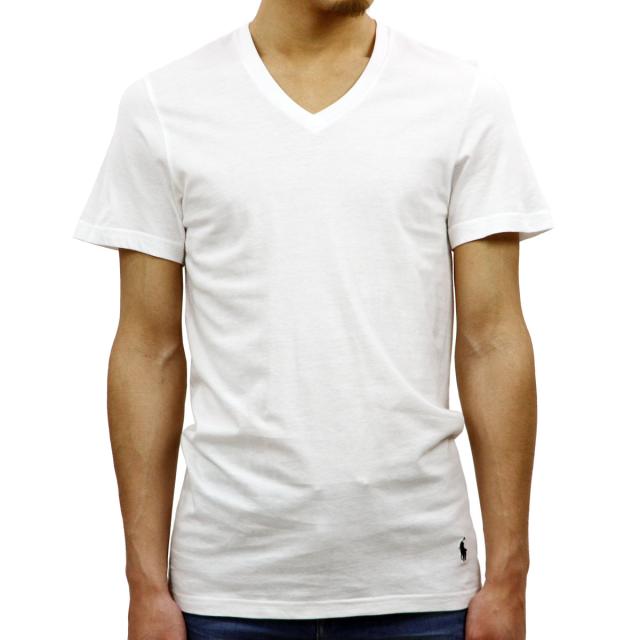 ポロ ラルフローレン Tシャツ 正規品 POLO RALPH LAUREN 半袖Tシャツ VネックTシャツ アンダーウェア COTTON CLASSIC V-NECK T-SHIRT NCVNP WHD WHITE/CRUISE NAVY PP