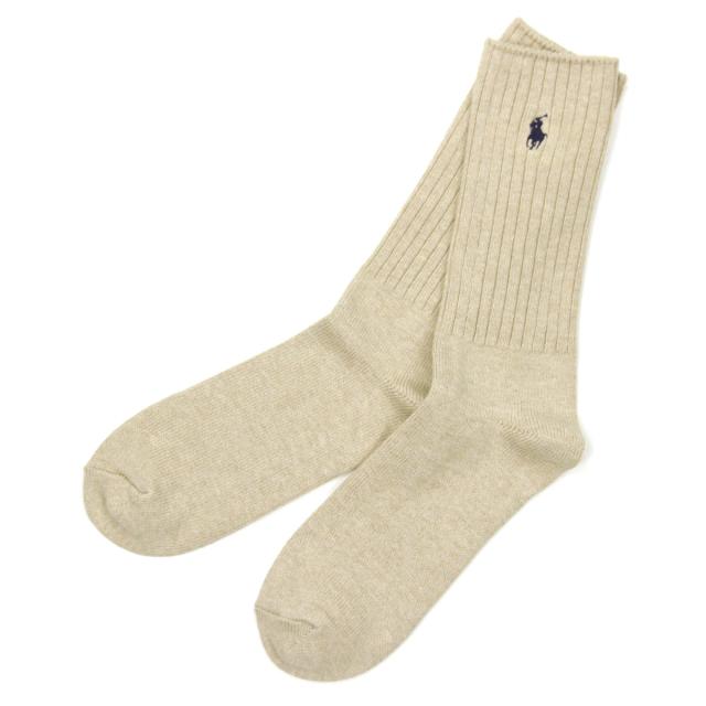 ポロ ラルフローレン POLO RALPH LAUREN 正規品 ソックス COTTON RIB SINGLE SOCK TAUPE HEATHER 264 - TAUPE HEATHER