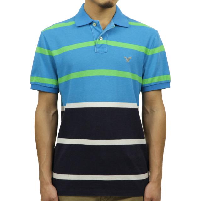 アメリカンイーグル AMERICAN EAGLE 正規品 メンズ ポロシャツ 2165-6997 ネイビーブルー