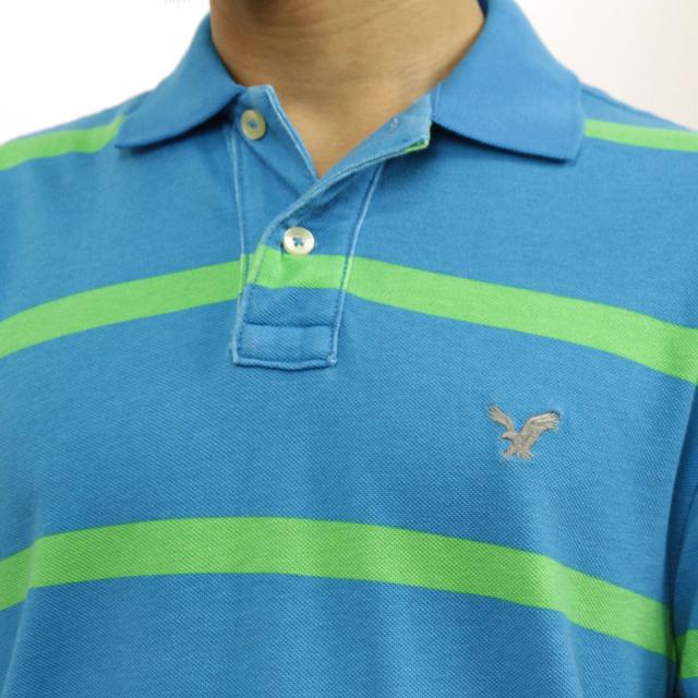 アメリカンイーグル AMERICAN EAGLE 正規品 メンズ ポロシャツ 2165-6997 ネイビーブルー