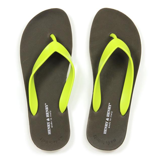 ヘンリーアンドヘンリー HENRY＆HENRY サンダル FRIPPER MARRON/LIME
