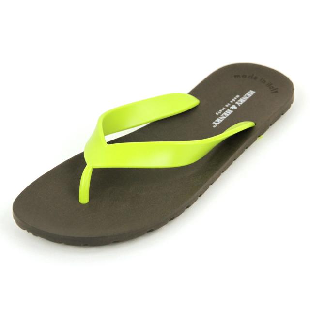 ヘンリーアンドヘンリー HENRY＆HENRY サンダル FRIPPER MARRON/LIME