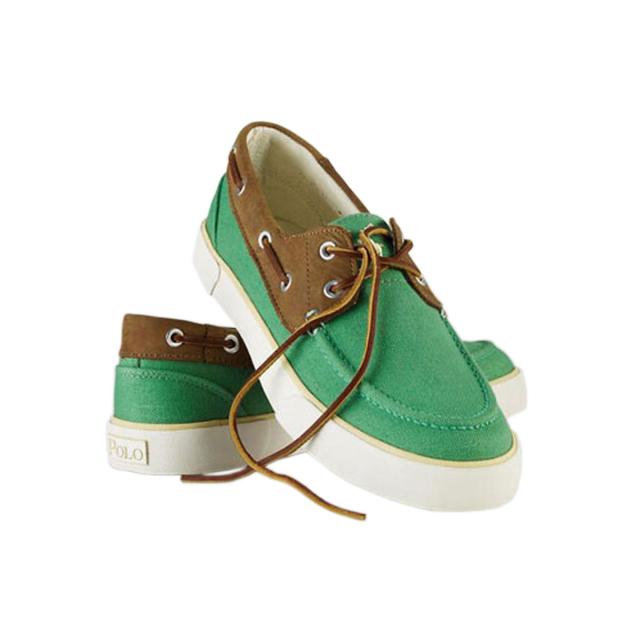 ポロラルフローレン POLO RALPH LAUREN 正規品 メンズ キャンパスデッキシューズ Rylander Canvas Boat Shoe GREEN